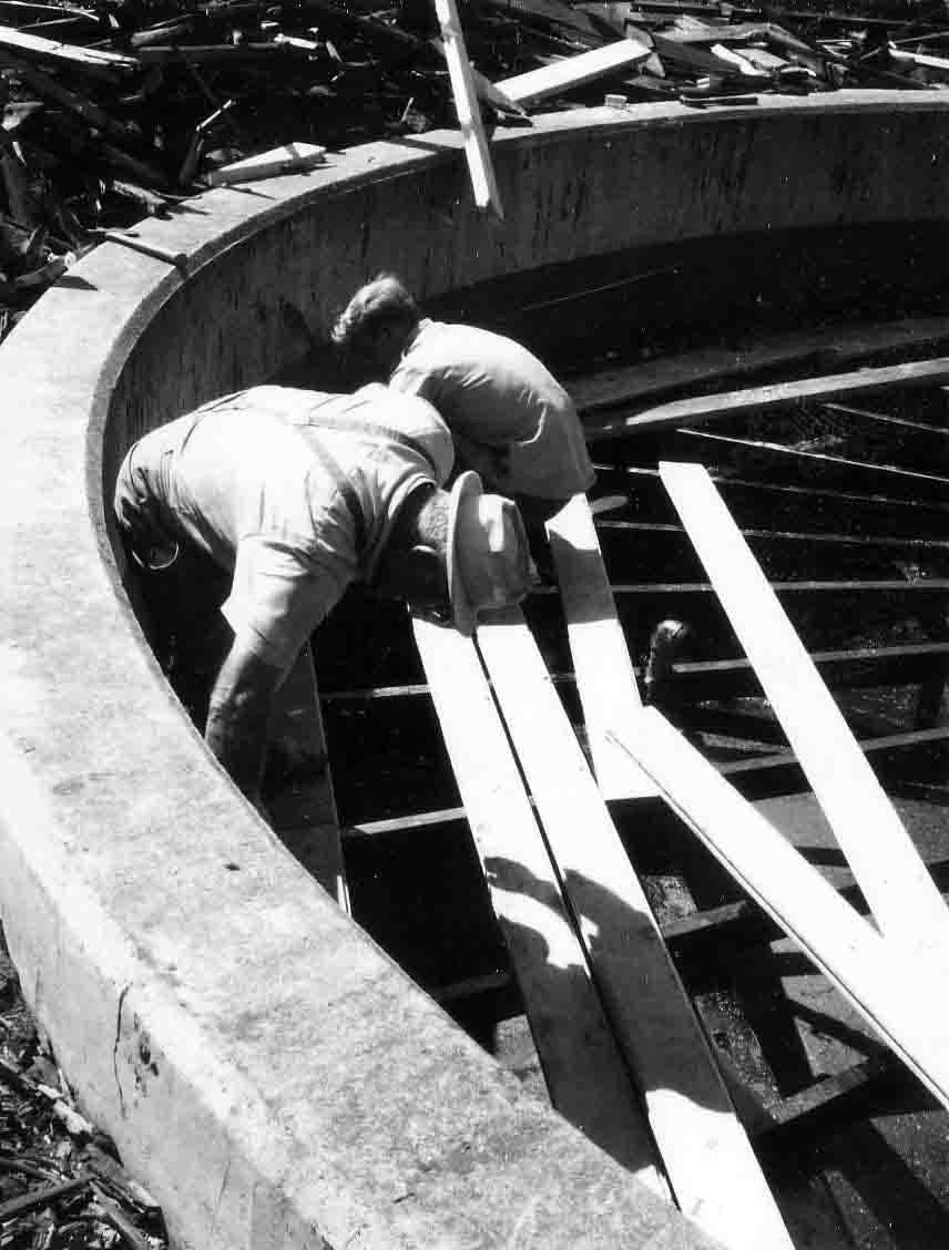 Richs Dugway rebuliding digester cover1962 richard